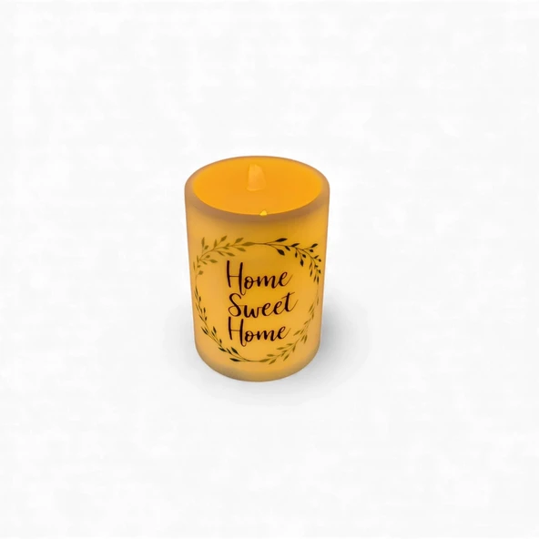 Home Sweet Home Led Işıklı Mum - Resim 6