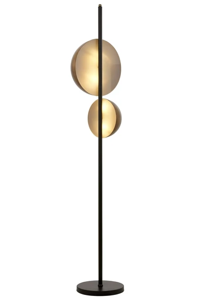 AVONNI LM-9113-2BSY Siyah Boyalı Lambader E14 Metal Pleksi 36cm ürün görseli 1