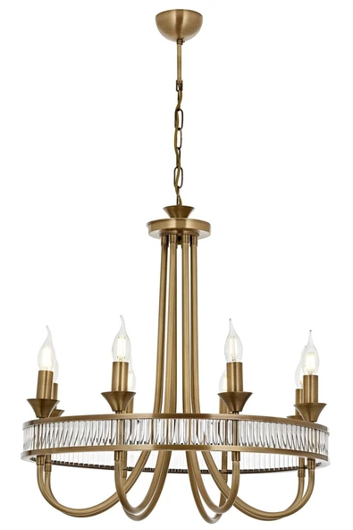 AVONNI AV-60378-8E Eskltme Kaplama Modern Avize E14 Metal Kristal 60cm ürün görseli 1