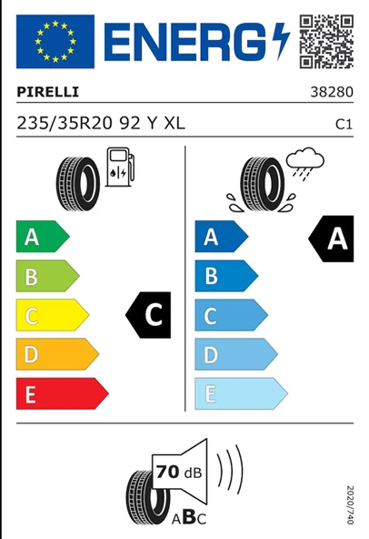 235/35R20 92Y XL P-ZERO (T0) NCS EW - Resim 2
