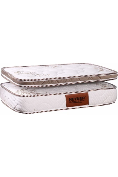 Heyner Coffe Bamboo Kuş Tüyü Pedli Ortopedik Yaylı Yatak Tek Kişilik Çift Kişilik Ve Bebek Yatakları ürün görseli 1