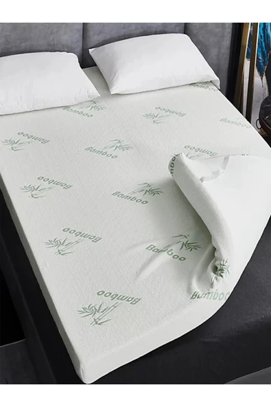 Heyner Bamboo Visco Ortopedik Yatak Koruyucu Yatak Pedi & Yatak Şiltesi Lastikli Fermuarlı 5 Cm Visco ürün görseli 1