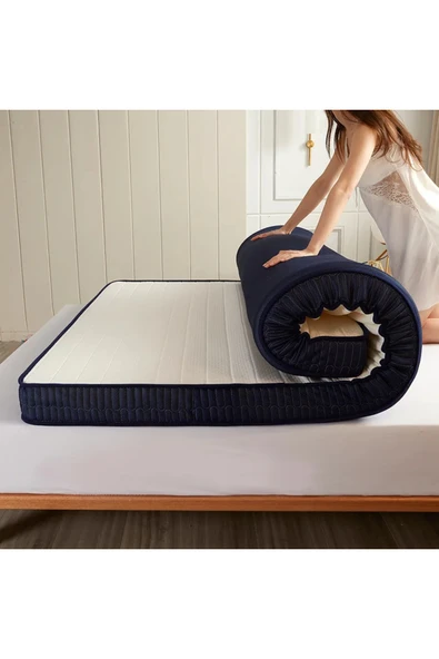Heyner Katlanabilir Tek Kişilik Yer Yatağı 10 cm Sünger Yatak Fonksiyonel Alez Kapitoneli ürün görseli 1