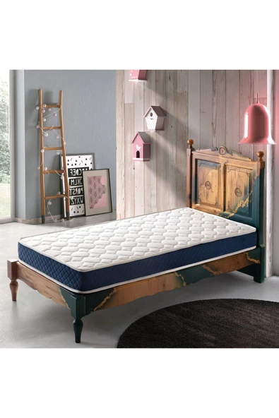 Heyner Navy Blue Ortopedik Yaylı Yatak Ultra Lüks Çift Kişilik Yaylı Yatak Cotton Kumaş ürün görseli 1