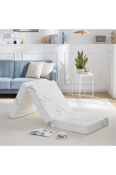 Heyner Bamboo Tek Kişilik Katlanabilir Visco Yatak ürün görseli 1