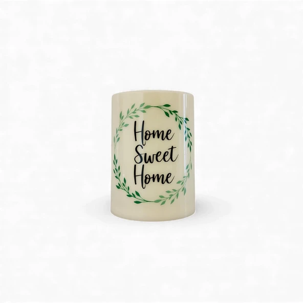 Home Sweet Home Led Işıklı Mum - Resim 7