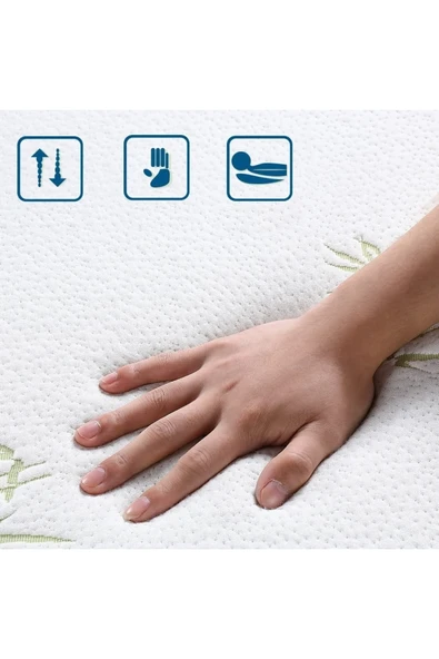 Heyner Bamboo Tek Kişilik Katlanabilir Visco Yatak - Resim 3