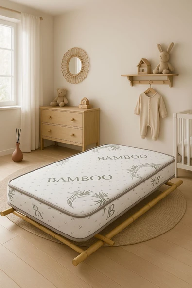 Heyner 15 Cm Bamboo Bebek Ve Çocuk Yatağı Park Yatak Anne Yanı Ve Bebek Yatakları (BAMBOO YASTIK HEDİYELİ) ürün görseli 1
