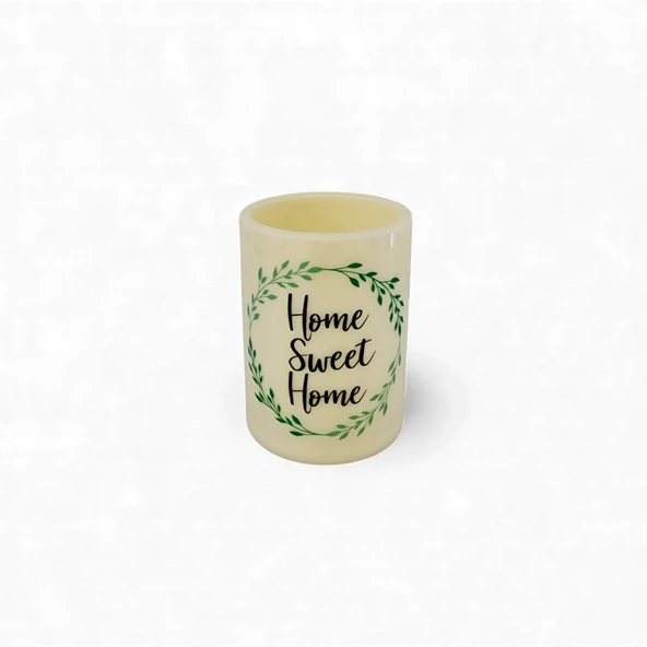 Home Sweet Home Led Işıklı Mum - Resim 5