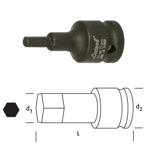 OSAKA LN12A10 ALLEN LOKMA 1/2" 10 mm ürün görseli 1