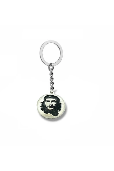 Che Guevara Yuvarlak Figürlü Unisex Anahtarlık – Özgürlük, Cesaret ve Adaletin Simgesi ürün görseli 1