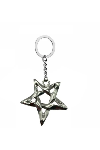 Pentagram Yıldız Figürlü Unisex Anahtarlık – Gotik, Mistik ve Spiritüel Tasarım ile Özel Aksesuar ürün görseli 1