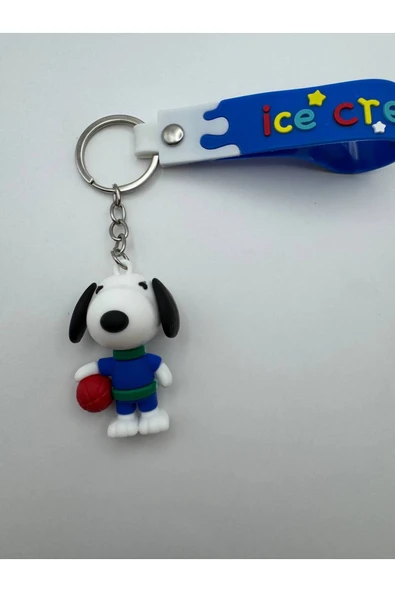 Mavi Snoopy Figürlü Silikon Anahtarlık – Piraye Gift Sevimli ve Eğlenceli Tasarım ürün görseli 1