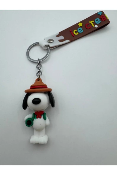 Kahverengi Snoopy Figürlü Silikon Anahtarlık – Piraye Gift Sevimli ve Eğlenceli Tasarım ürün görseli 1