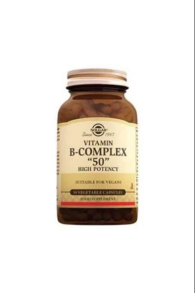 Solgar Vitamin B-Complex 50mg 50 Kapsül ürün görseli 1