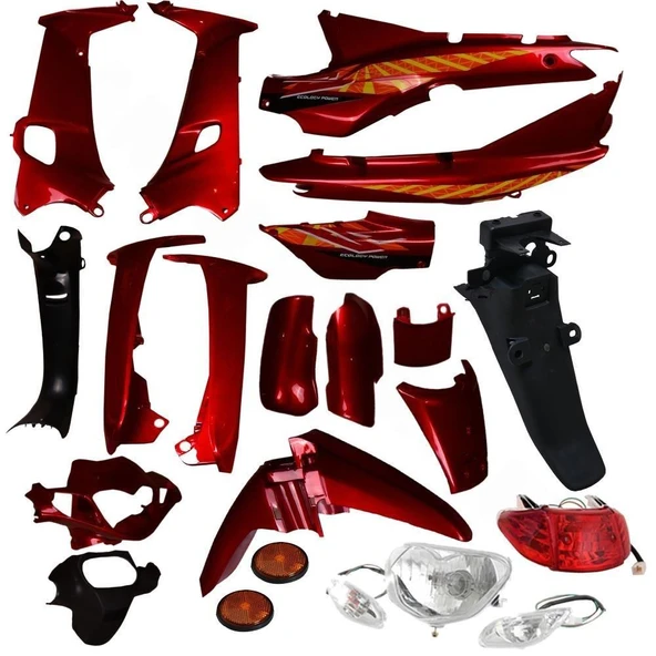 KAPORTA SET [KIRMIZI] [FAR+STOP+SİNYAL DAHİL] [KALIPSO - ÇELİK] CUB ürün görseli 1