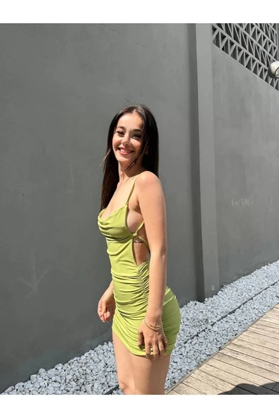 luvita co Degaje Yaka Elbise - Resim 4