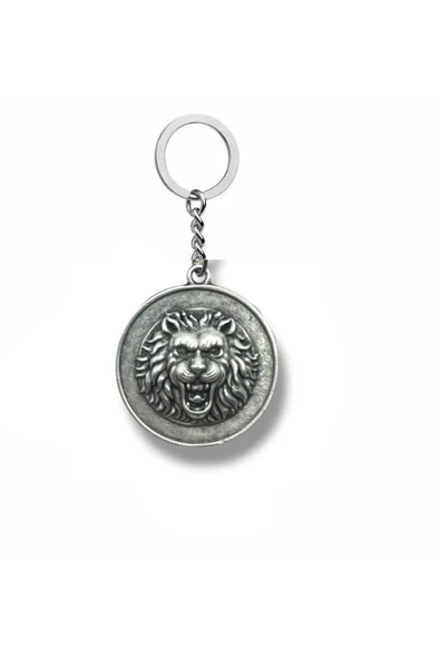 Lion’s Majesty – Aslan Madalyon Figürlü Unisex Metal Anahtarlık ürün görseli 1