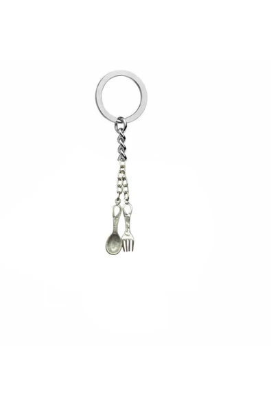 Çatal Kaşık Figürlü Aşçı Temalı Anahtarlık – Unisex Metal Aksesuar ürün görseli 1