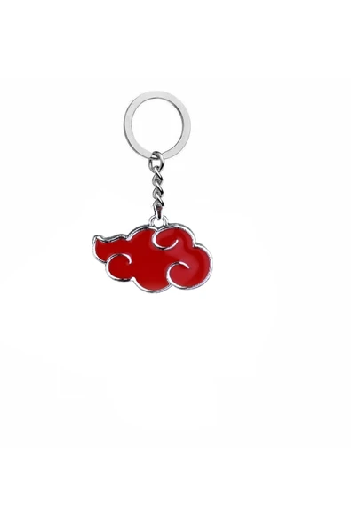 Akatsuki Kırmızı Bulut Figürlü Unisex Metal Anahtarlık ürün görseli 1