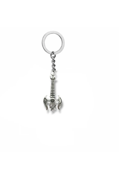 Vikings Çift Balta Figürlü Anahtarlık – Zamak Metal Unisex Mitolojik Aksesuar ürün görseli 1