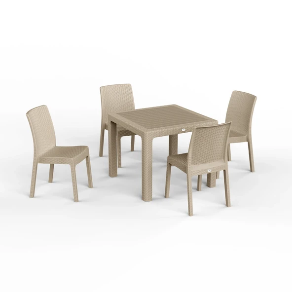 Regnum 90x90 Balkon Masa Takımı Camsız ürün görseli 1