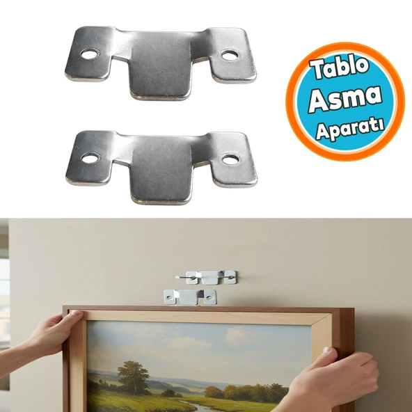 1 Çift Gizli Tablo Asma Askısı Metal Güçlü Taşıma Kapasiteli Duvar Tipi Çerçeve Askı Aparatı ürün görseli 1
