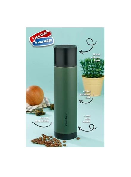 Cooker 2062 Sold çelik termos 500 ml - Resim 2