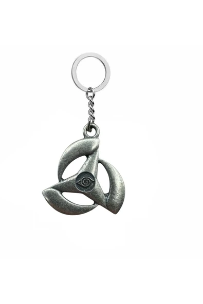 Naruto Style Fashion Anahtarlık – Gümüş Renkli Metal Anime Figürlü Unisex Anahtarlık ürün görseli 1