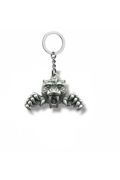 Funky Tiger – Renkli Stil Sahibi Kaplan Figürlü Unisex Metal Anahtarlık ürün görseli 1