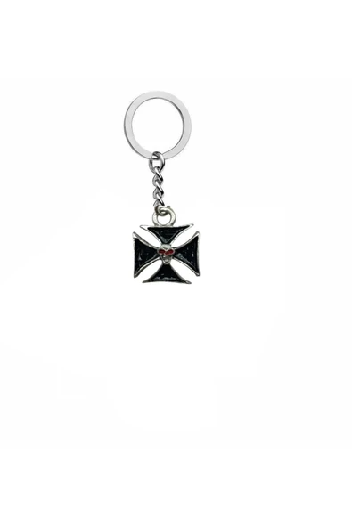 Demir Haç Figürlü Anahtarlık – Gotik Unisex Metal Aksesuar ürün görseli 1