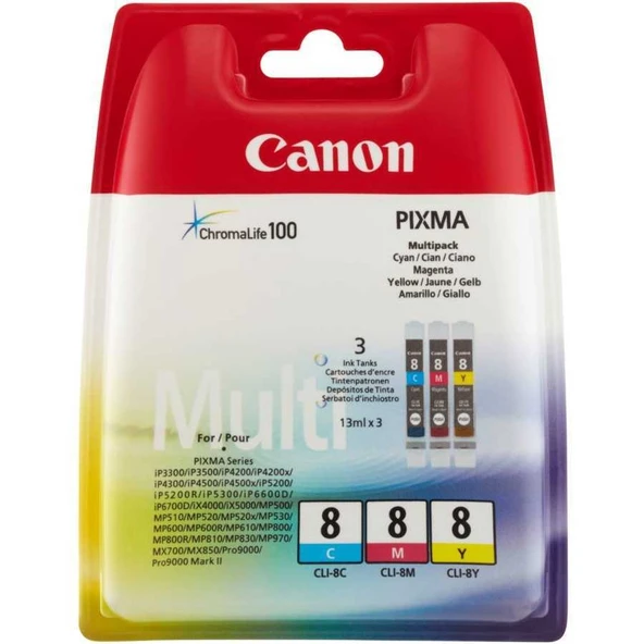 Tonersepeti Canon CLI-8CMY Multipack  Kartuş 0621B029 ürün görseli 1