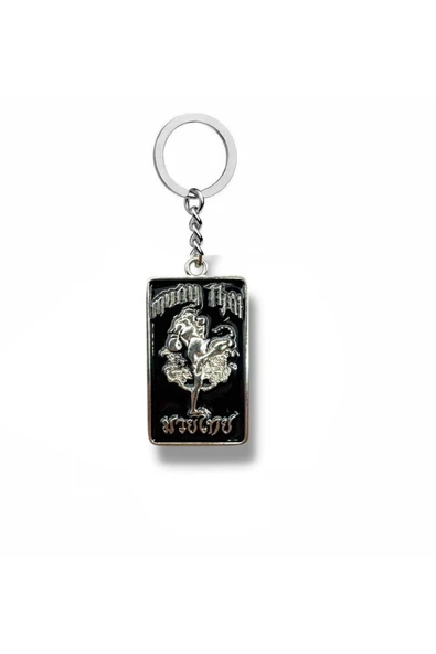 Ringin İzinde – Muay Thai Figürlü Unisex Metal Künye Anahtarlık ürün görseli 1
