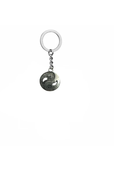 Yin Yang Sembolü Figürlü Anahtarlık – Zamak Metal Denge ve Uyum Temalı Unisex Aksesuar ürün görseli 1