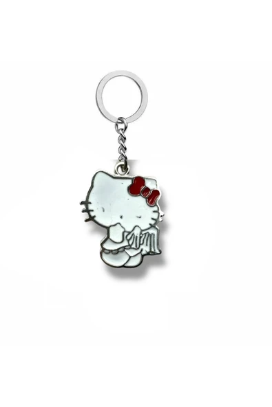 Klasik Hello Kitty Figürlü Anahtarlık – Sevimli ve Hafif Metal Aksesuar ürün görseli 1