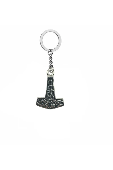 Thor’un Çekici Mjölnir Figürlü Unisex Anahtarlık – Güç ve Koruma Temalı Mitolojik Tasarım ürün görseli 1