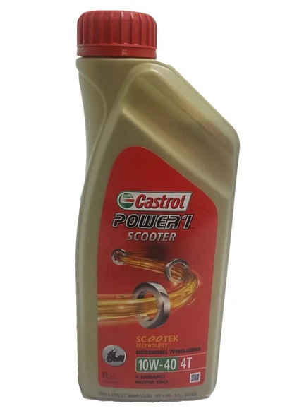 CASTROL 4T Power 1 Scooter 10W/40 Motor Yağı 1 Litre ürün görseli 1