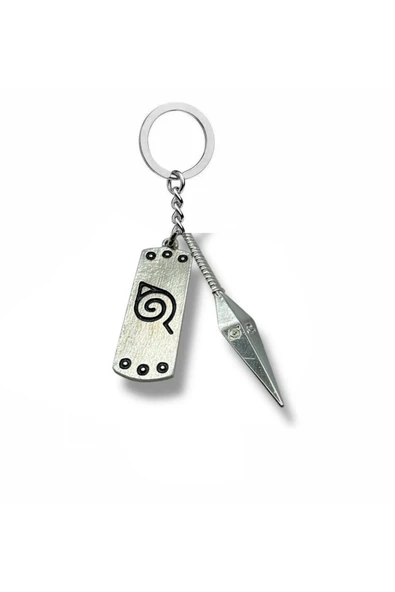 Anime Konaha Alınbandı Metal Anahtarlık – Naruto Temalı Unisex Aksesuar ürün görseli 1