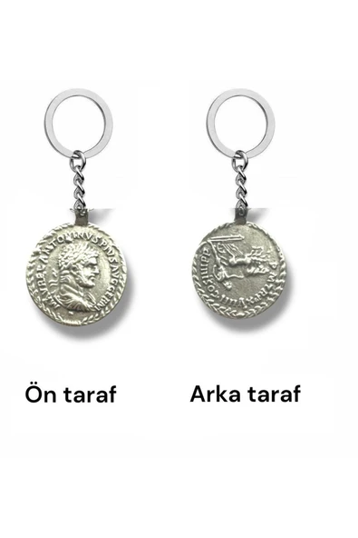 Antoninus Figürlü Roma Antik Para Sikke Anahtarlık – Çift Taraflı – 1 Adet – Metal Unisex Aksesuar ürün görseli 1