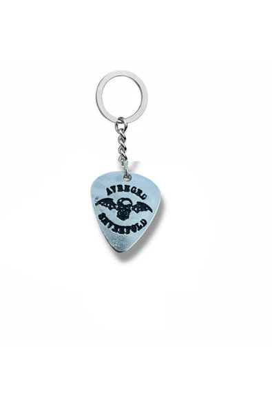 Avenged Sevenfold Rock Grubu Pena Şeklinde Çift Taraflı Rock İşaretli Metal Anahtarlık ürün görseli 1