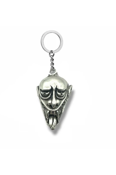 Dil Çıkaran Gothic Maske Figürlü Unisex Metal Anahtarlık –Dayanıklı Tasarım ürün görseli 1