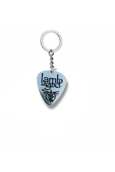 Lamb of God Rock Grubu Pena Şeklinde Çift Taraflı Rock İşaretli Metal Anahtarlık ürün görseli 1