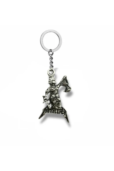 Metallica Sad But True Gümüş Renk Unisex Metal Anahtarlık – Rock ve Metal Aksesuar ürün görseli 1