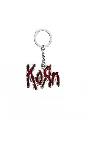 Korn Kırmızı Anahtarlık Metal Rock Müzik Grubu Logolu Unisex Aksesuar ürün görseli 1
