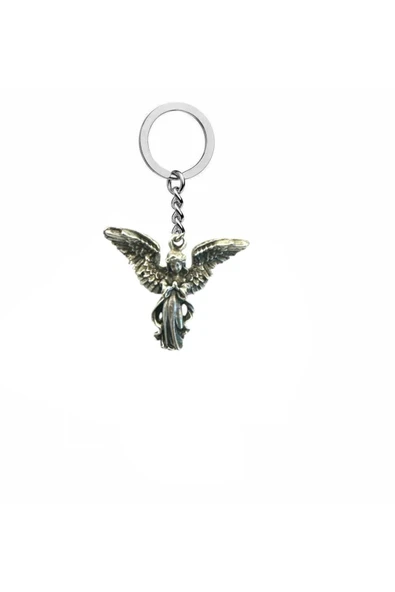Kanatlı Seraph Figürlü Unisex Metal Anahtarlık – Spiritüel Koruma ve Mistik Enerji Temalı Aksesuar ürün görseli 1