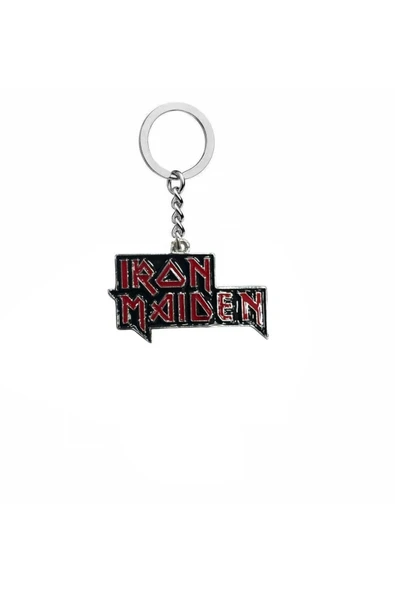 Iron Maiden Logolu Metal Anahtarlık – Kırmızı Renk | Unisex Rock & Metal Aksesuarı ürün görseli 1