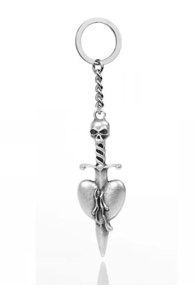 Gotik Dagger In The Heart Metal Anahtarlık Özel ürün görseli 1