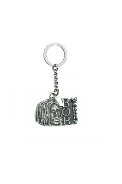 Bob Marley Anahtarlık Metal Tasarım, Reggae Ruhunu Yanında Taşı! Unisex Aksesuar ürün görseli 1