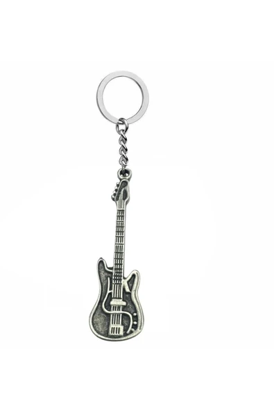 Elektro Gitar Metal Anahtarlık – Unisex Müzik Temalı Aksesuar ürün görseli 1