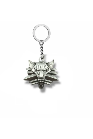The Witcher Temalı Zincirli Unisex Anahtarlık | Metal | Fantastik Oyun Aksesuarı ürün görseli 1